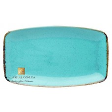 Тарелка прямоугольная фарфор 31*18 см Turquoise